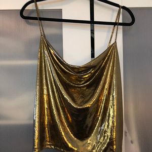 H&M Gold Metallic Tank